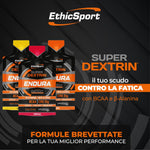 Заредете изображението в програмата за преглед на галерия, ETHICSPORT Super Dextrin Endura / Dextrin, Beta-Alanine &amp; BCAA Gels - 15бр х 60мл.
