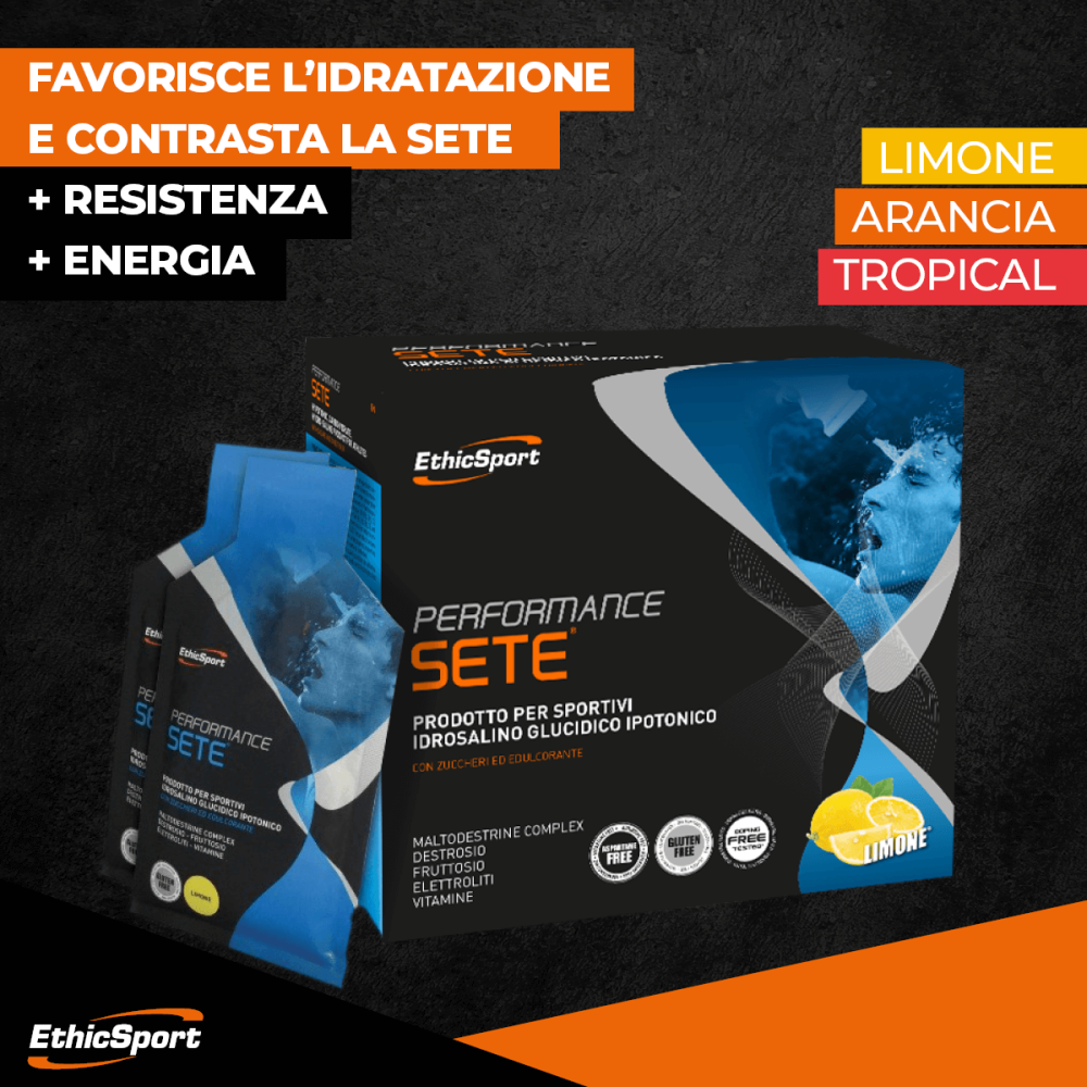 EthicSport Performance SETE Carbs & Electrolytes Sachets - Опаковка 14 бр. / 1 бр. / 22 гр.