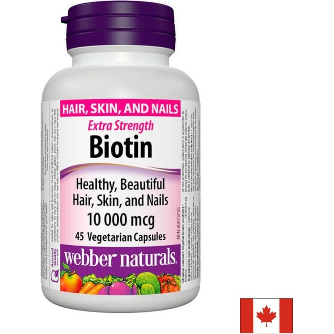 Webber Naturals Biotin Extra Strength 10000 mcg - 45 V капсули