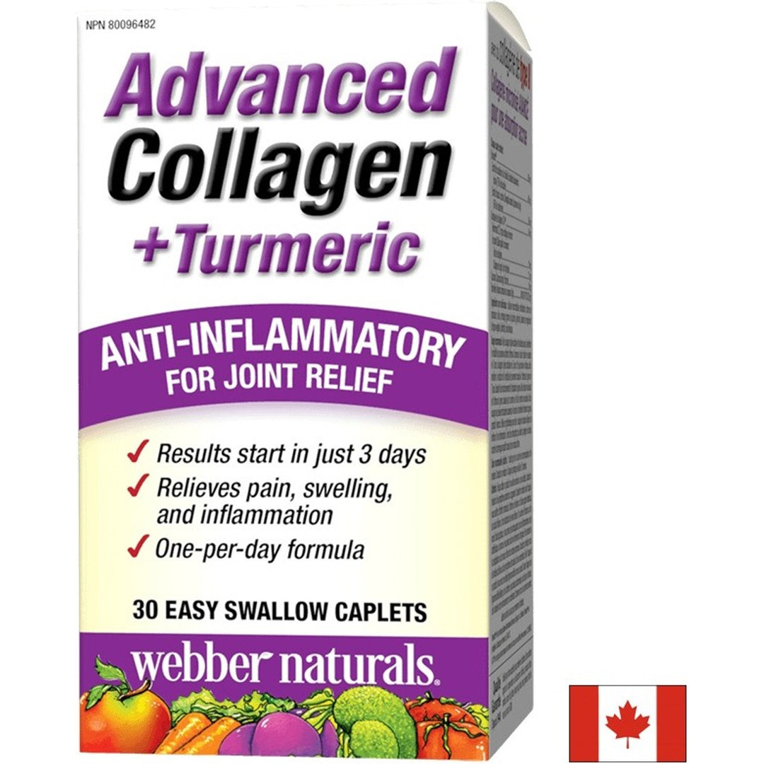Webber Naturals Advanced Collagen + Turmeric UC-II - 30 мини каплети