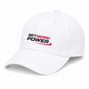 Бяла унисекс спортна шапка Get More Power Signature Cap с бродирано лого