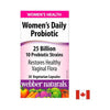 Webber Naturals Women's Daily Probiotic - 30 капсули