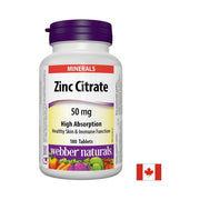 Webber Naturals Zinc Citrate 50 mg - 180 таблетки